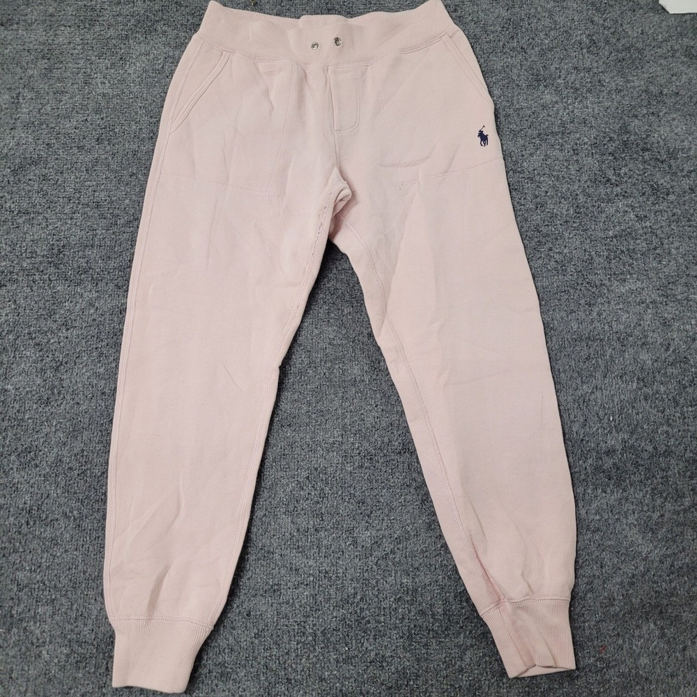 Polo Ralph Lauren Joggers Womens Size S Pink Cotton Blend Slim Fit Sweatpants